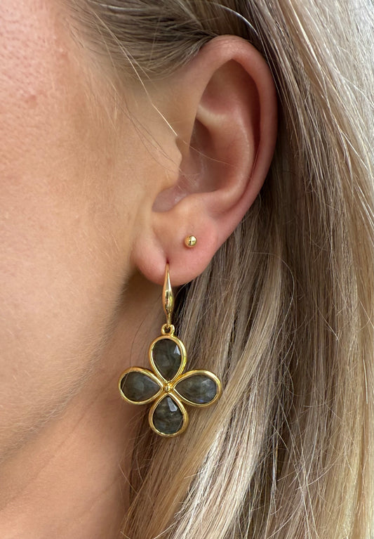 Grijs / blauwe natuursteen bloem