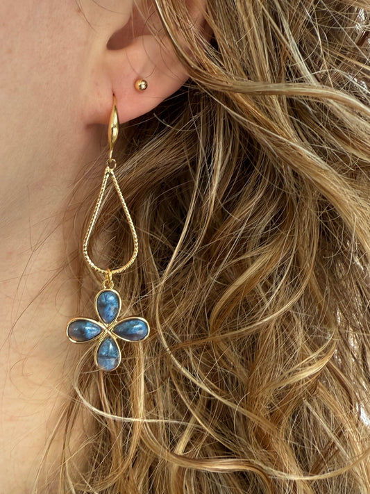 Lange asymmetrische blauw