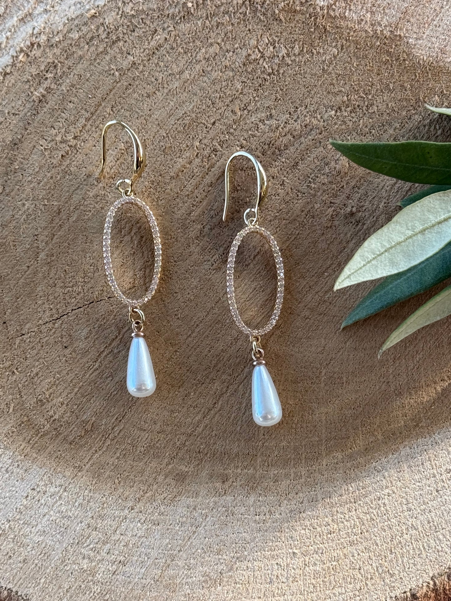 Luxe ovale hanger met pareltje