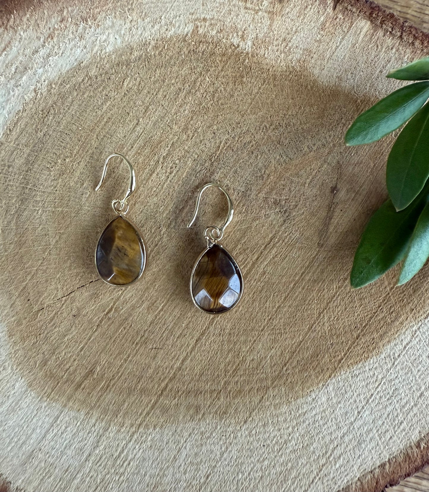 Grote lichtbruine tijgeroog druppel