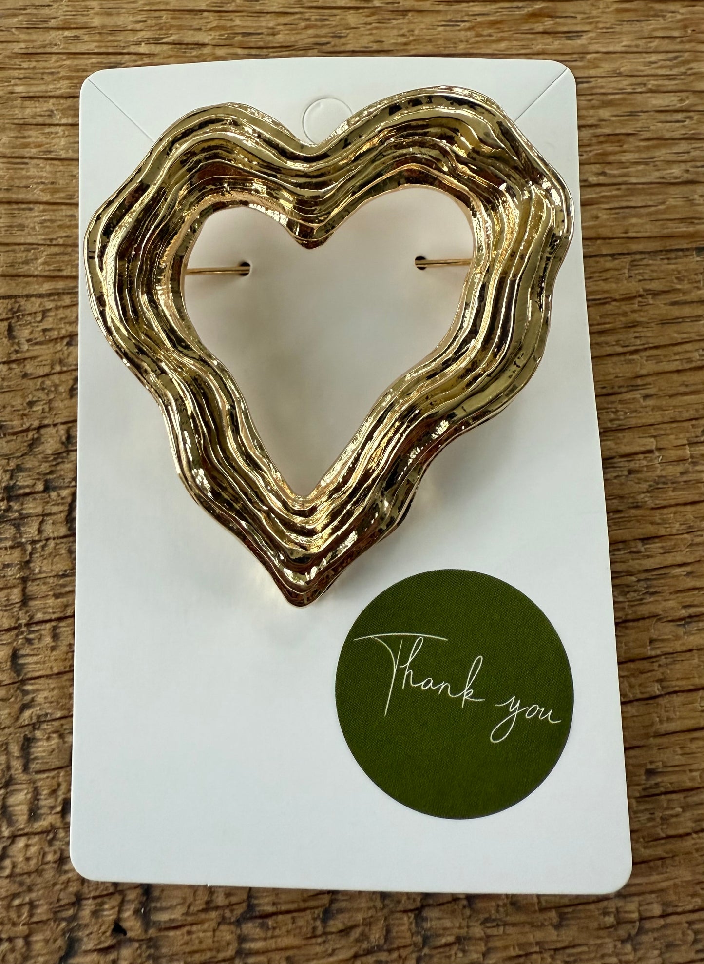 Broche open hart