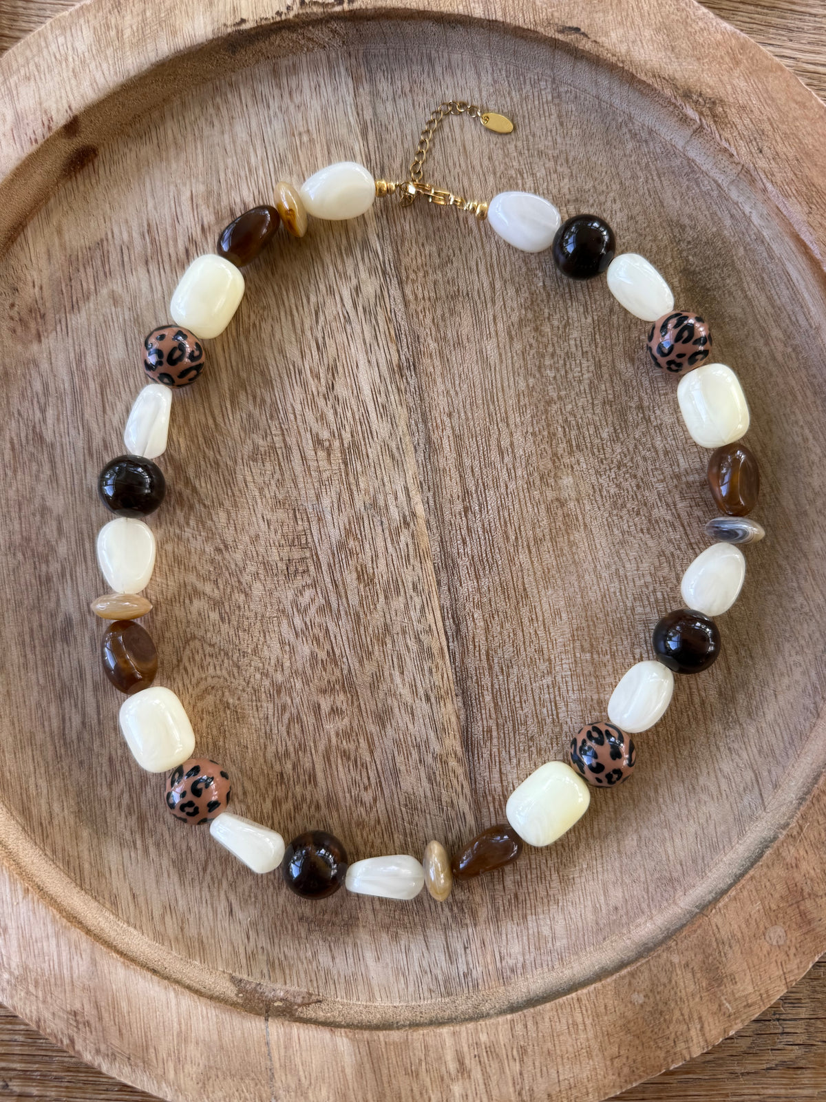 Bruin/ crème combinatie