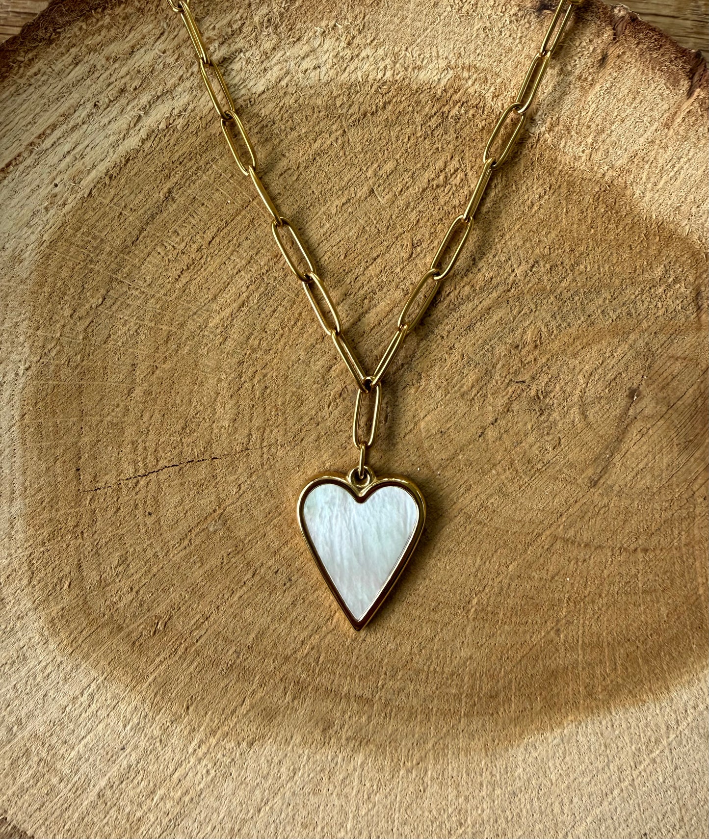 Schakelketting met wit hart