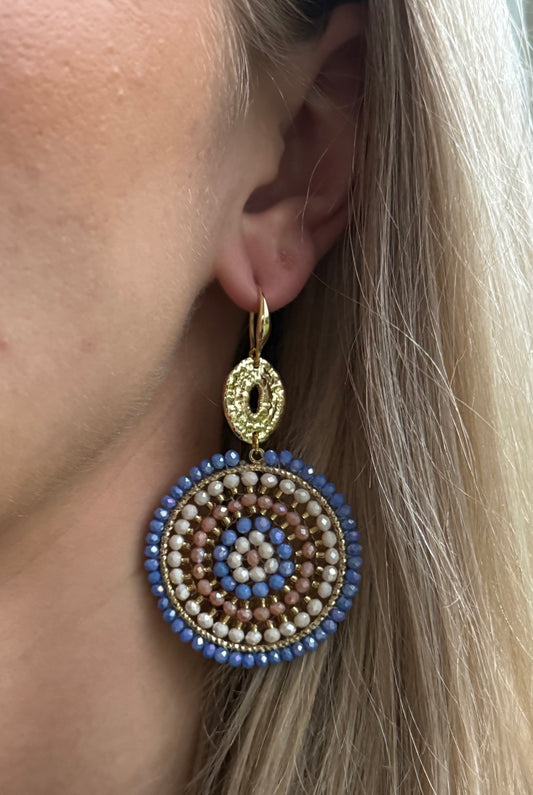 Blauw/paarse aan ovale connector