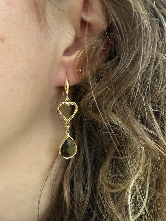 Valentijnsdag actie; Kleine doorzichtige druppel aan hartjes connector