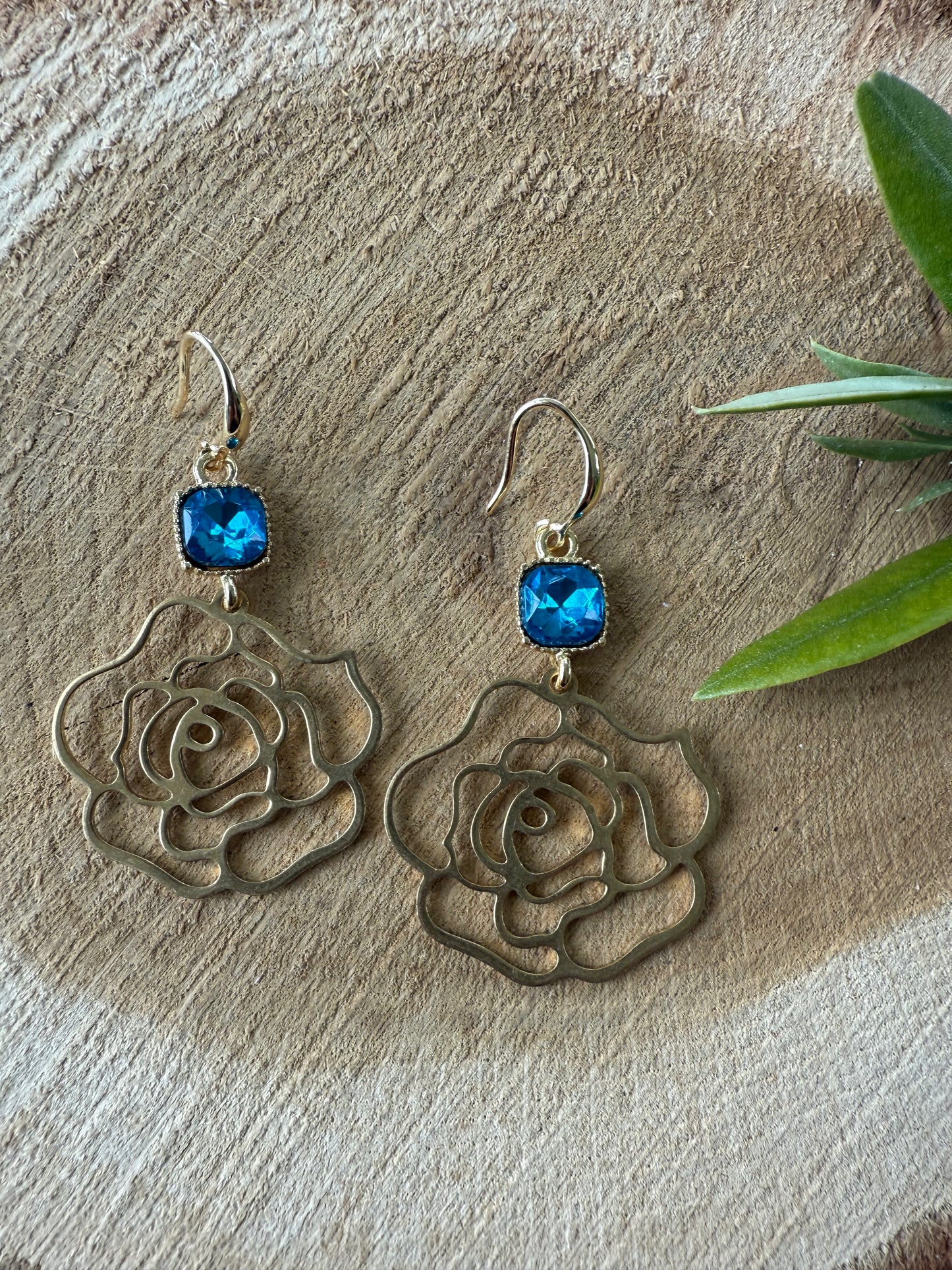 Helblauw steentje met Bloem