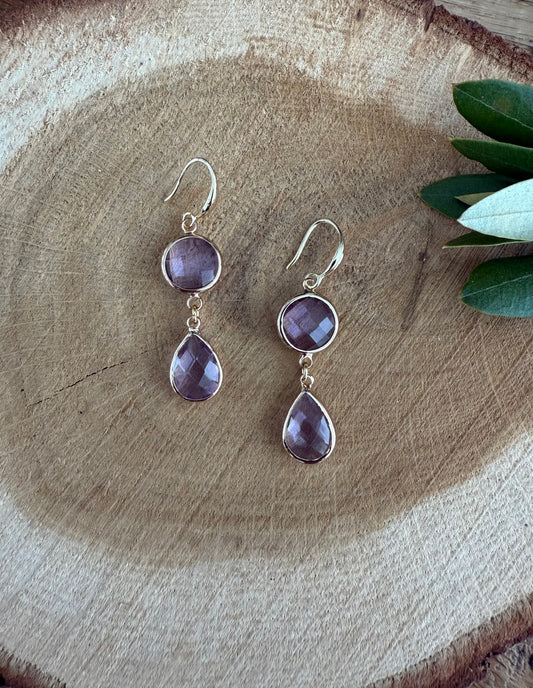 Doorzichtige lichtpaarse facetsteentjes