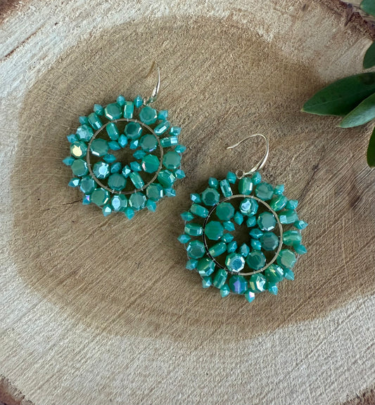 Groene parelmoer kralen