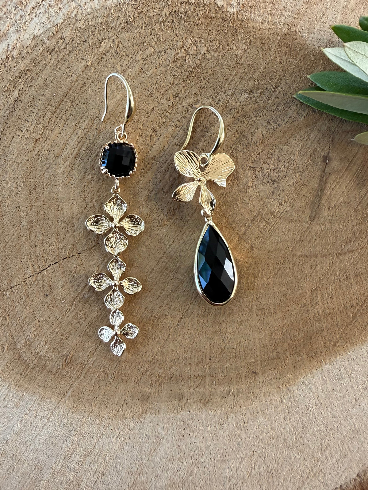 Lange zwarte asymmetrische set