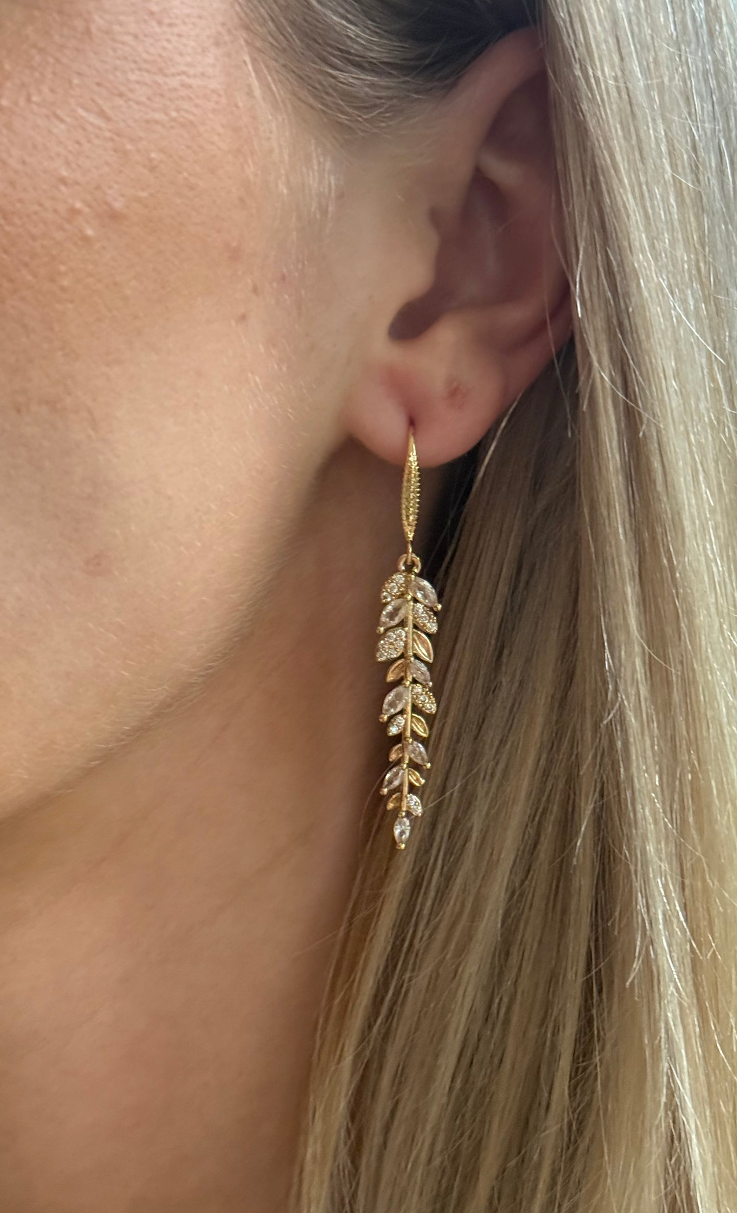 Lange feestelijke oorbel