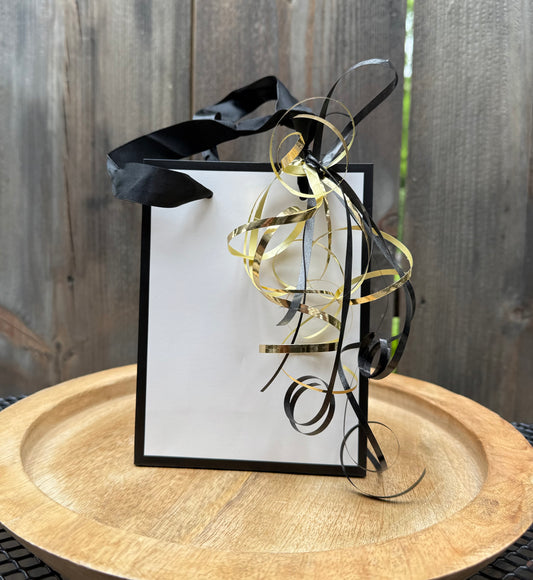 Klein Luxe zwart/wit cadeautasje