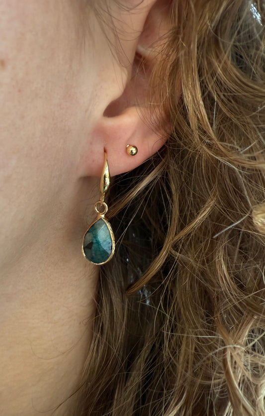 Gemêleerde groen/blauwe natuursteen druppel