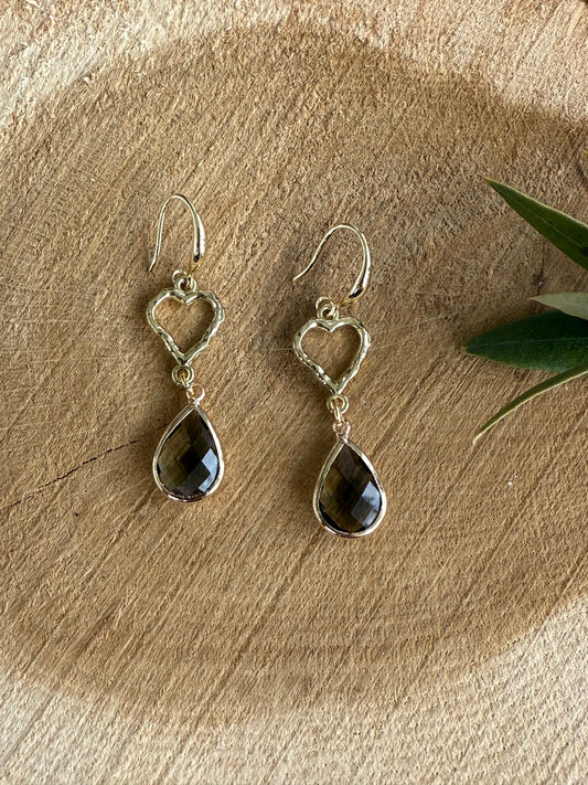 Valentijnsdag actie; Kleine doorzichtige druppel aan hartjes connector