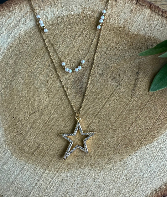 Dubbele ketting met ster