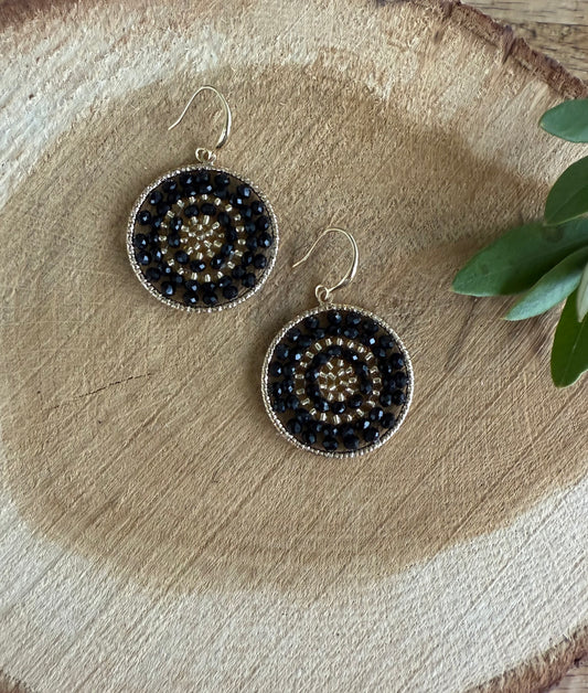 Zwart/goud kraaltjes