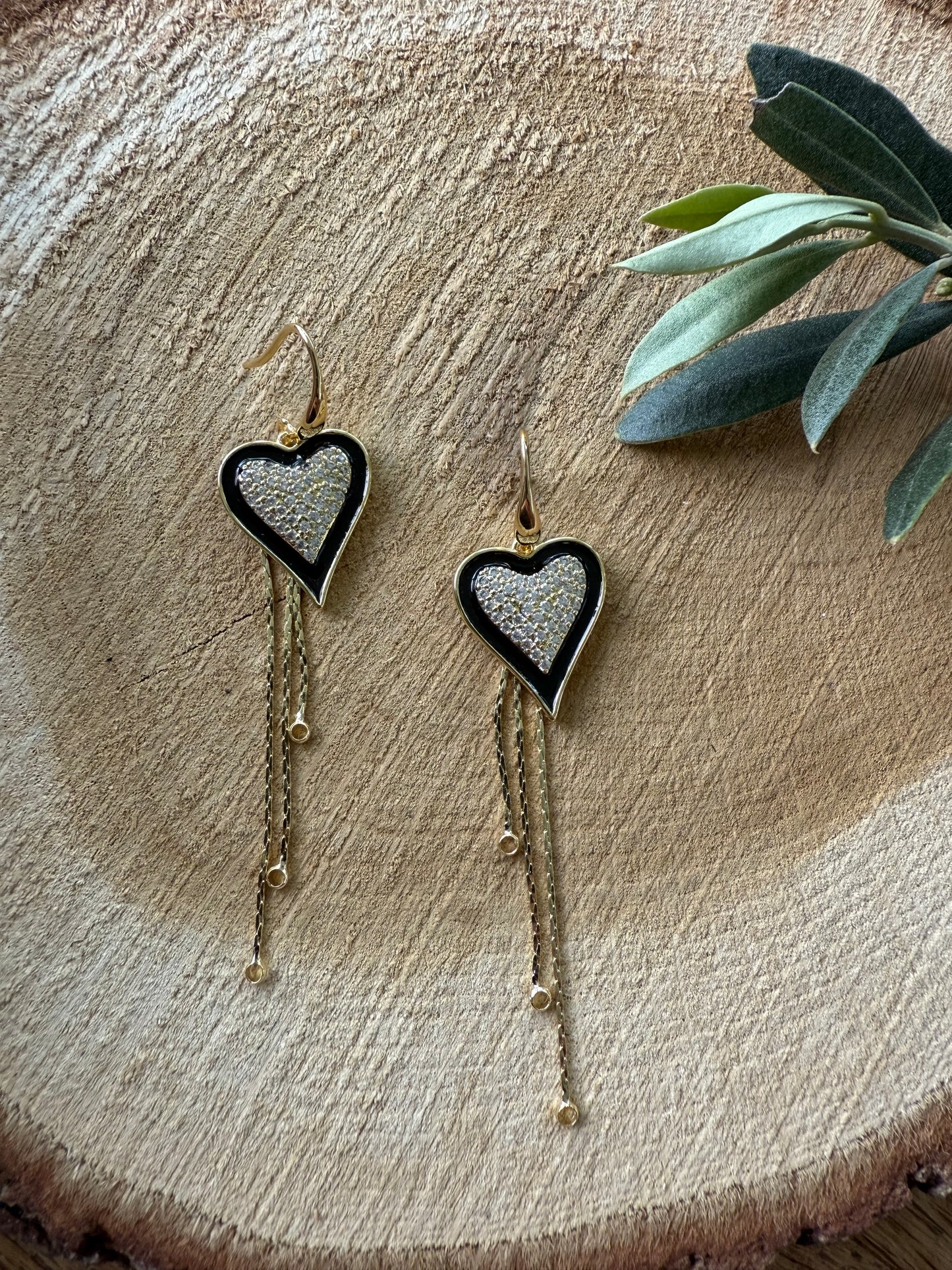 Zwart hartje met ketting