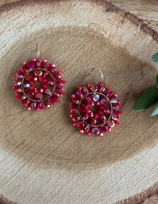 Rode parelmoer kralen