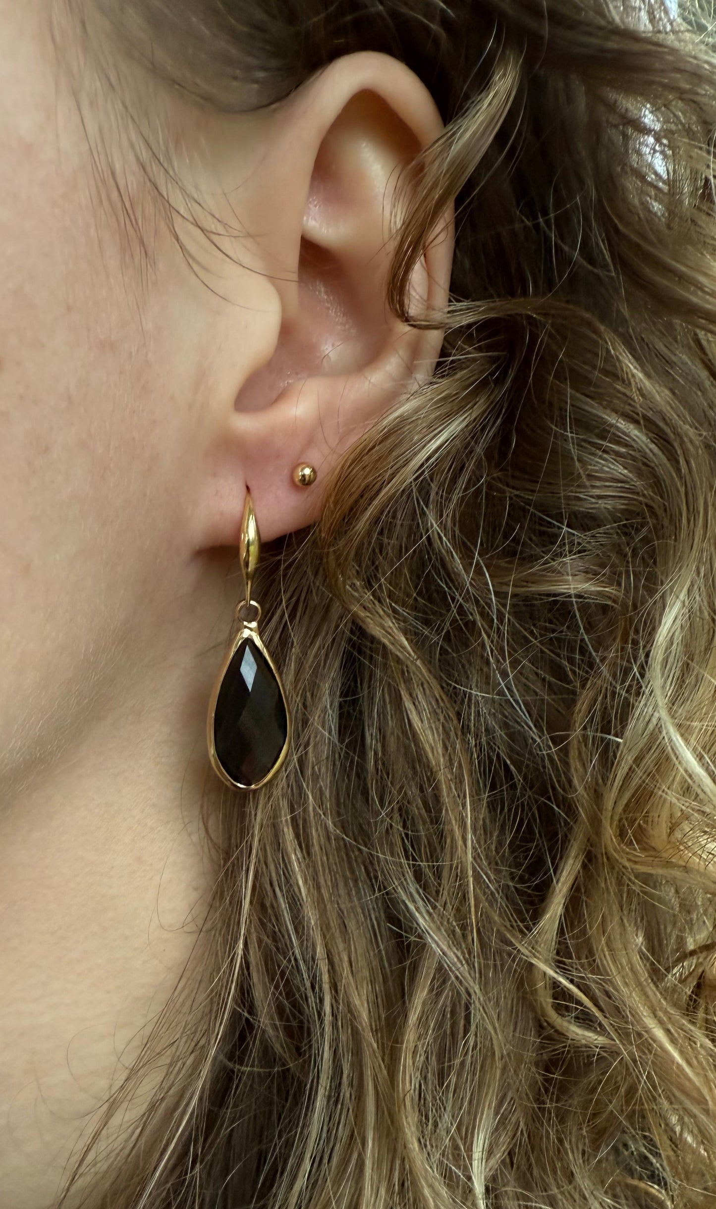 Antraciet/zwart doorzichtige facetsteen