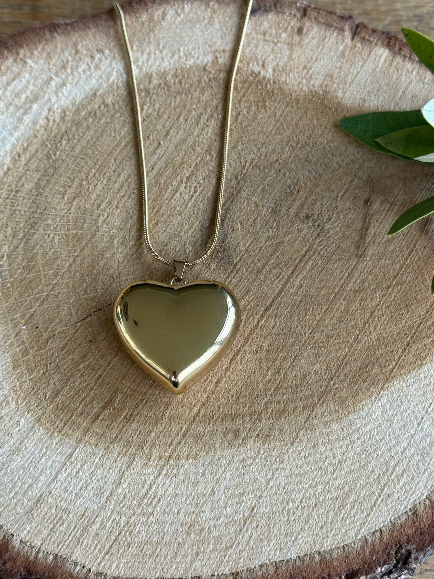 Lange ketting met groot hart