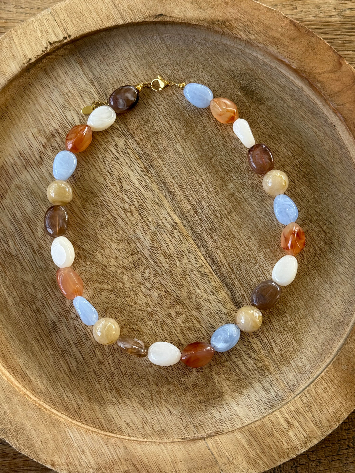 Bruin/ blauwe combinatie