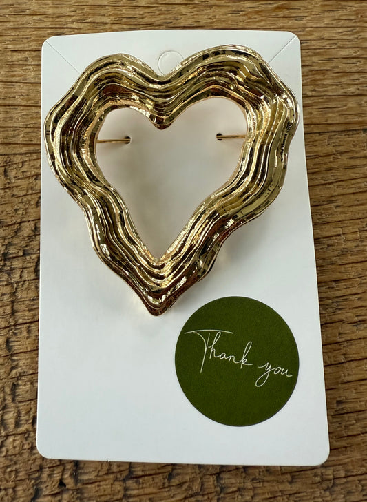 Broche open hart