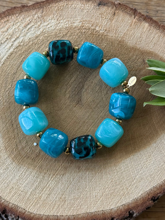 Blauwe armband