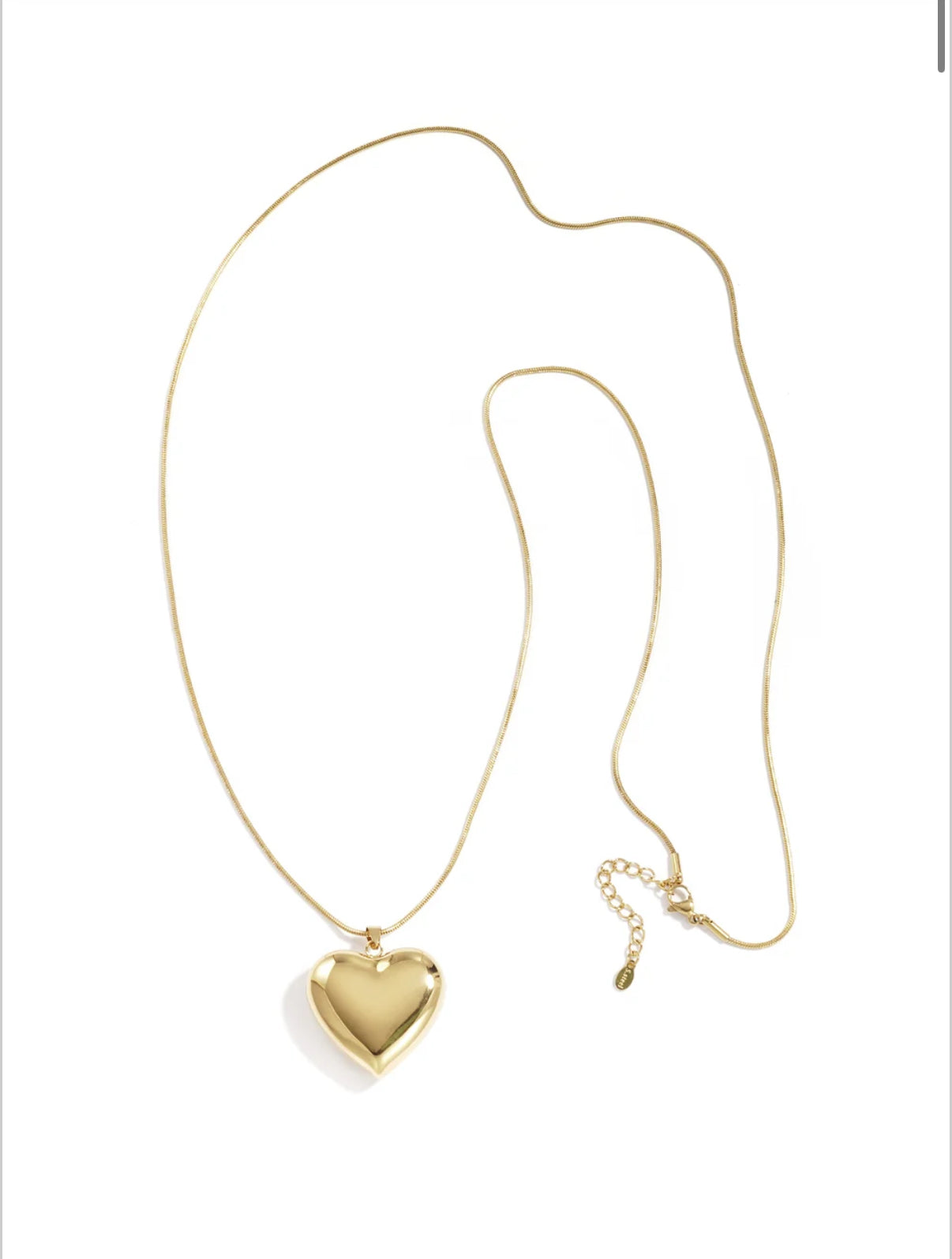 Lange ketting met groot hart