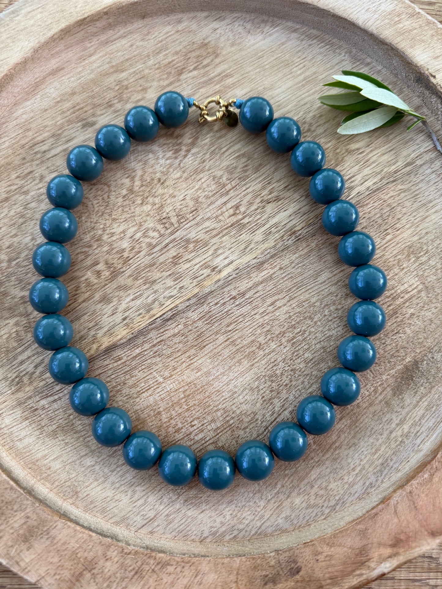 16 mm acryl kralenketting groen