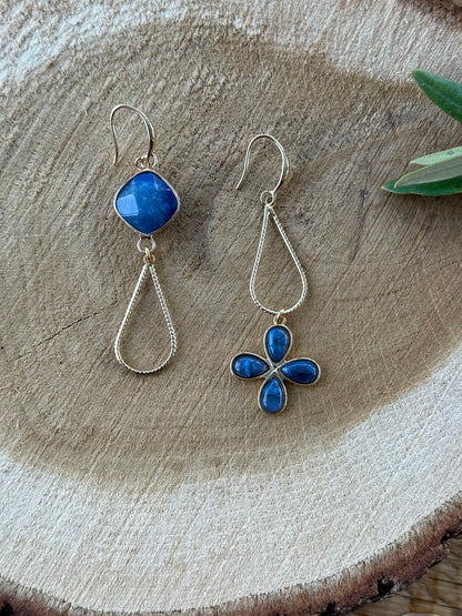 Lange asymmetrische blauw