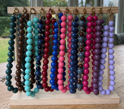 Kralenketting combi blauw