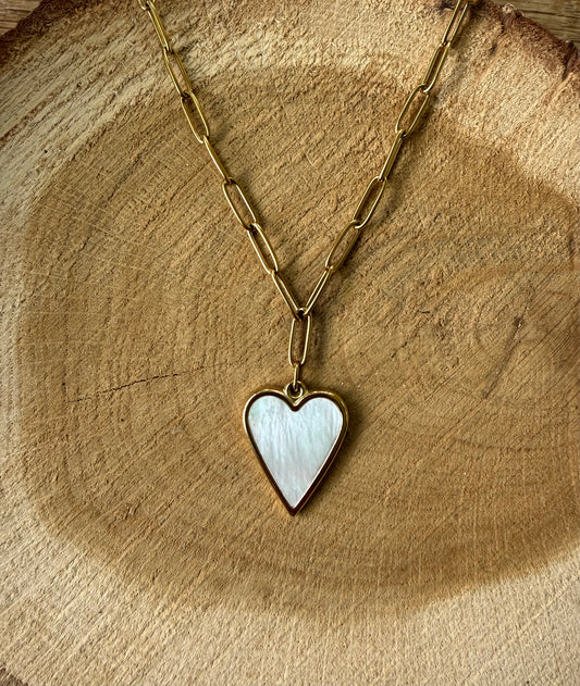 Schakelketting met wit hart