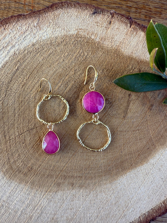 Asymmetrisch roze natuursteen