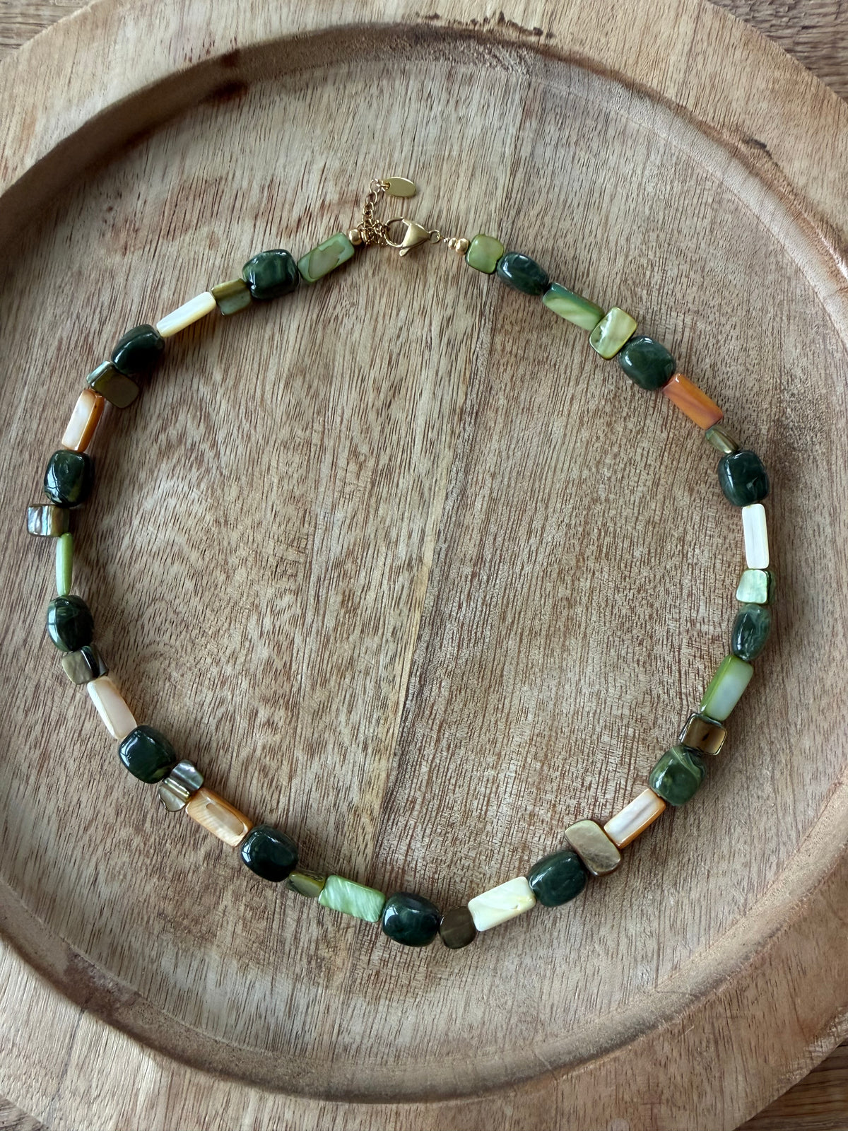 Groene combinatie acrylkralen