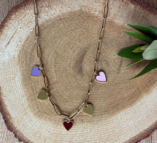 Ketting met kleine hartjes