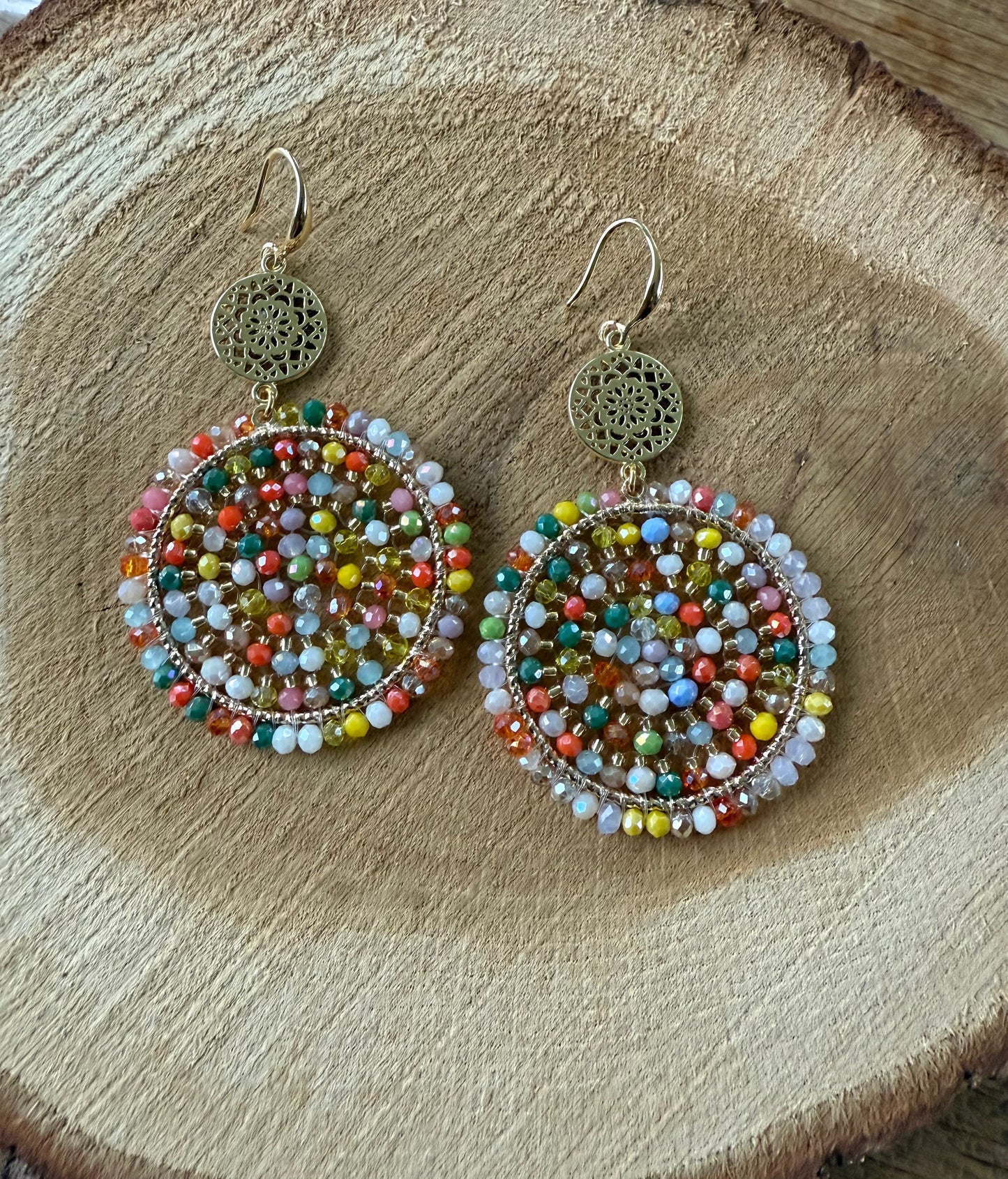 Multi kleur kralen aan dichte connector