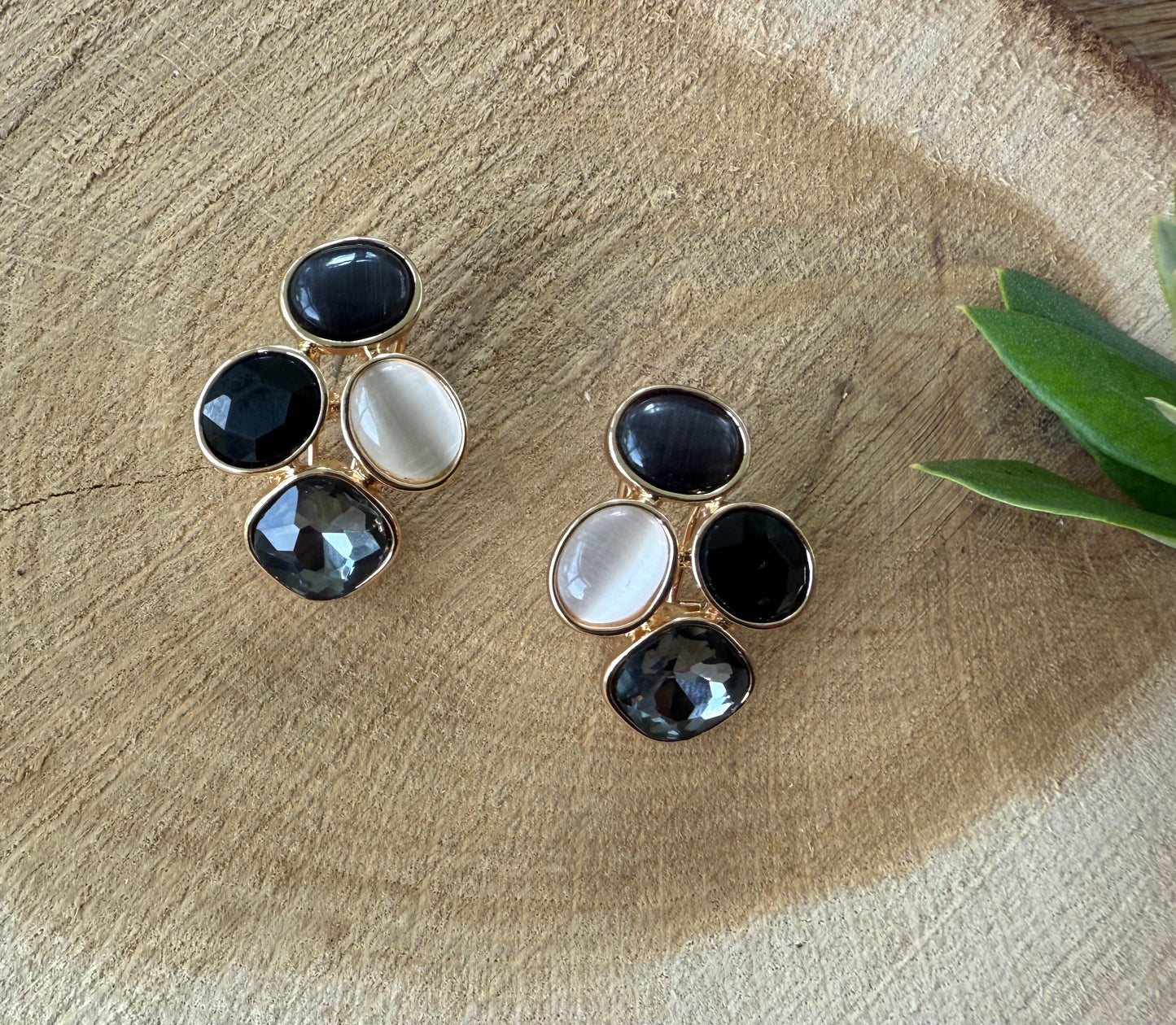 Zwarte/Grijs/wit steker