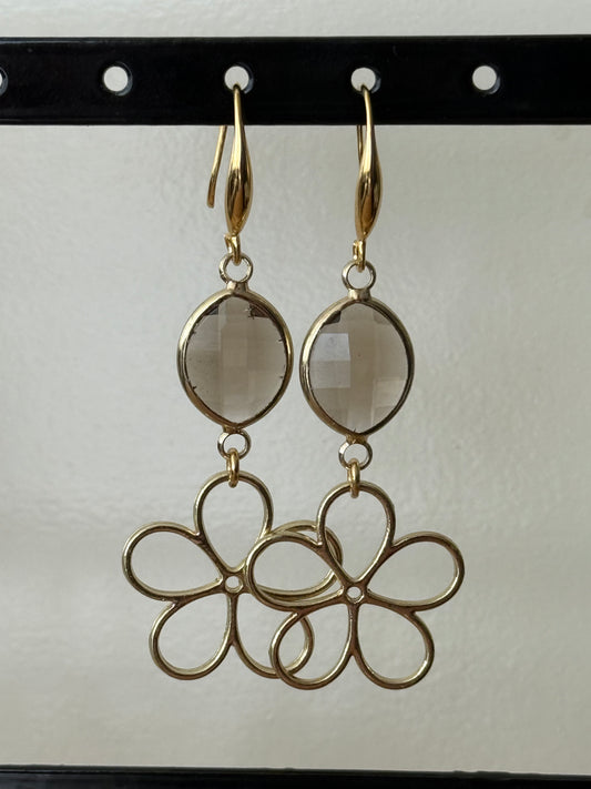 Bloem (open) met doorzichtige steen