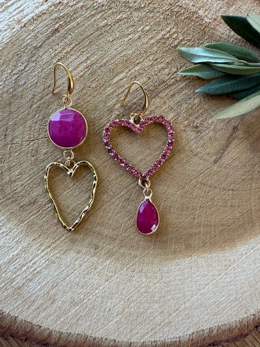 Asymmetrisch roze hart