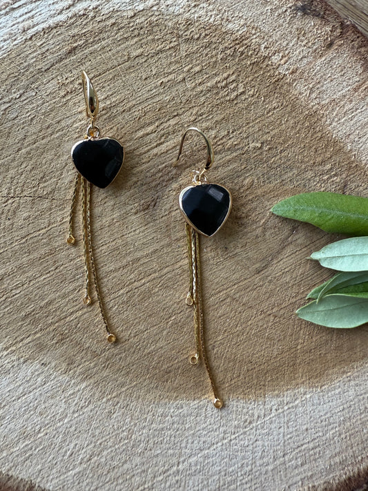 Zwart hart met ketting